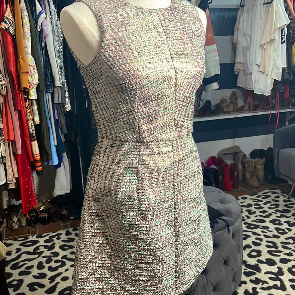 French Connection Metallic Cocktail Dress